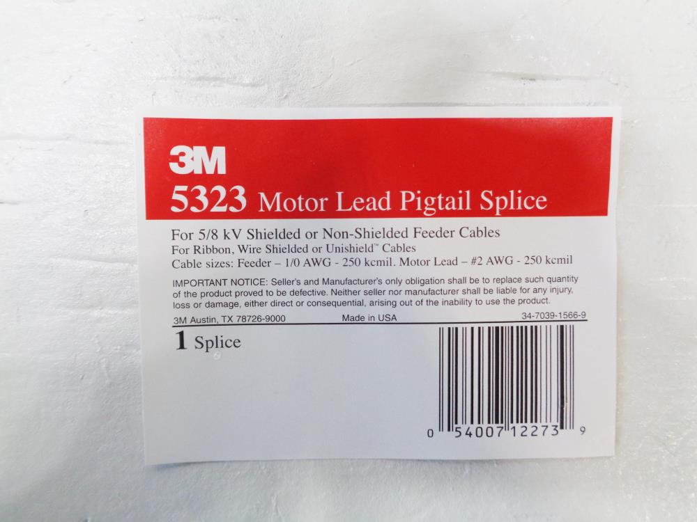 3M Motor Lead Pigtail Splice 5323